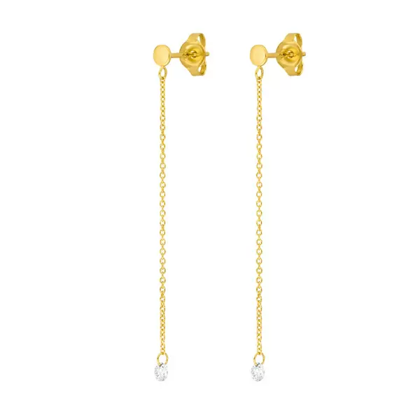 Leaf Jewelry Ohrringe Pure Kette, 18 K Gelbgold Online Shopping