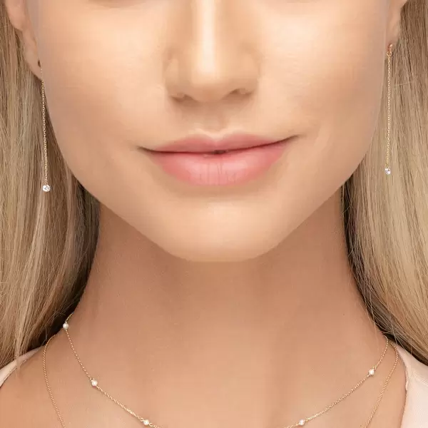 Leaf Jewelry Ohrringe Pure Kette, 18 K Gelbgold Online Shopping