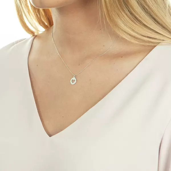 Leaf Jewelry Halskette Heart, 14 K Weißgold Preisnachlass