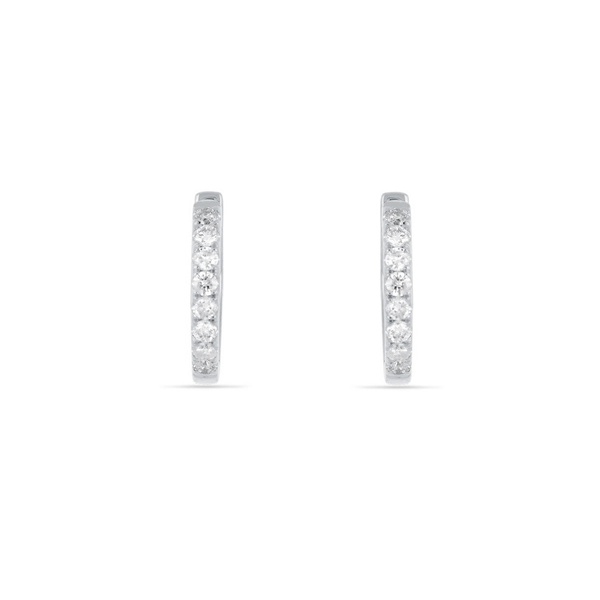 Leaf Jewelry Creole mit Diamanten, 18K Weißgold Saisonschlussverkauf