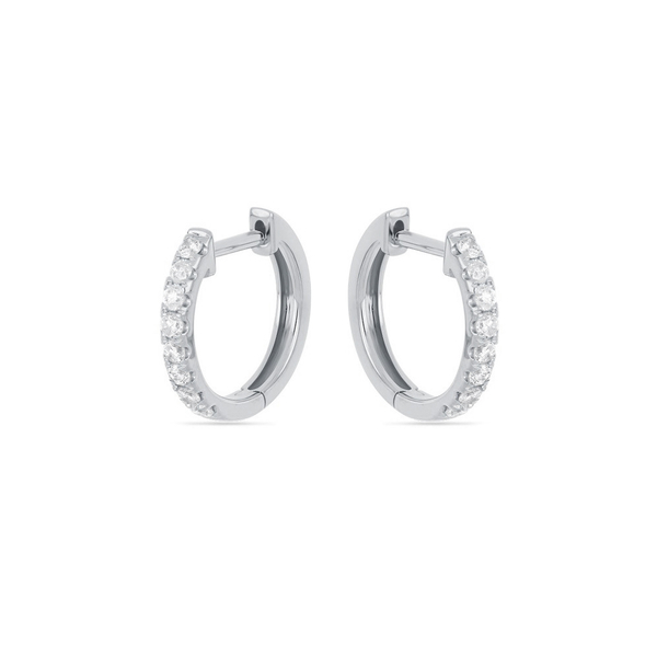 Leaf Jewelry Creole mit Diamanten, 18K Weißgold Saisonschlussverkauf