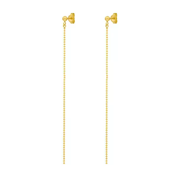 Leaf Jewelry Ohrringe Ball Chain, 14 K Gelbgold Valentinstagsangebot