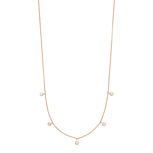 Leaf Jewelry Halskette "my first diamond" Charms, 14 K Rosegold Blitzangebot