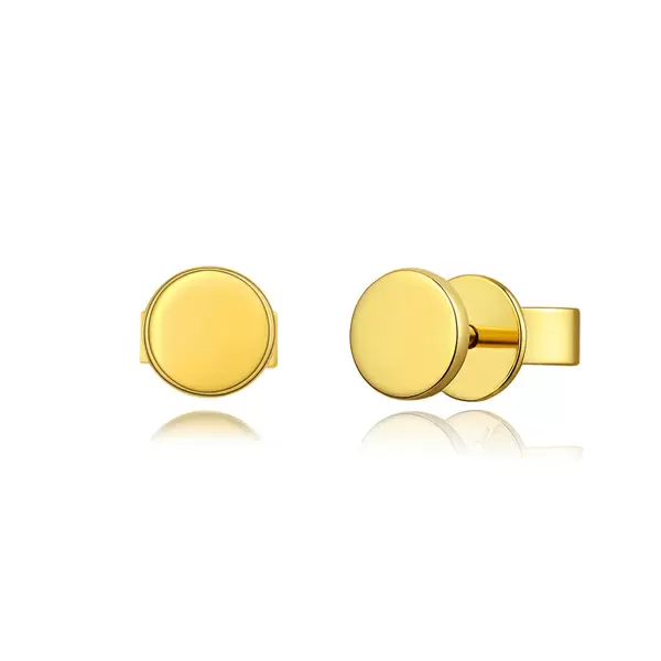 Leaf Jewelry Ohrstecker Disc, 14 K Gelbgold