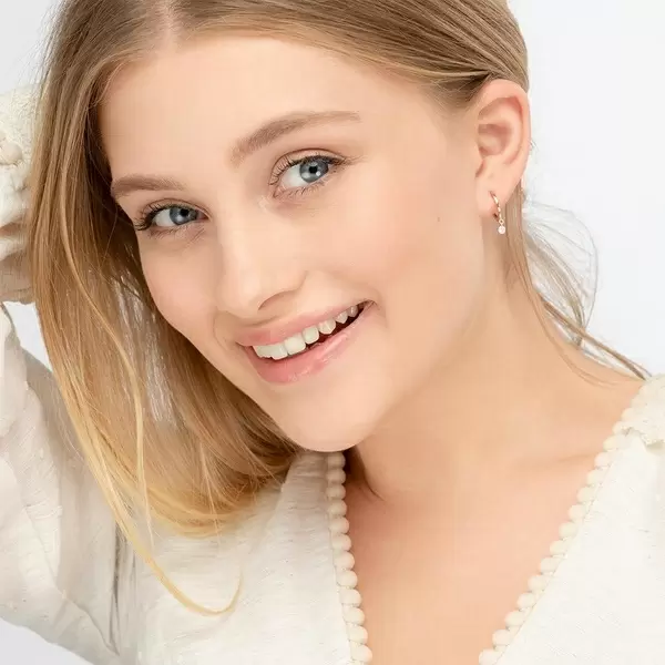 Leaf Jewelry Creole Pure mit Diamanten, 18 K Rosegold Neuheiten