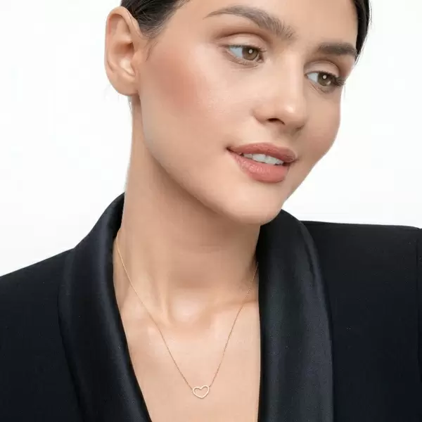 Leaf Jewelry Halskette Heart mit Diamanten, 18 K Gelbgold Bestseller