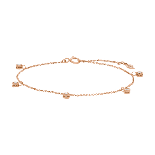 Leaf Jewelry Armkette "my first diamond" Charms, 14 K Rosegold Sonderangebote