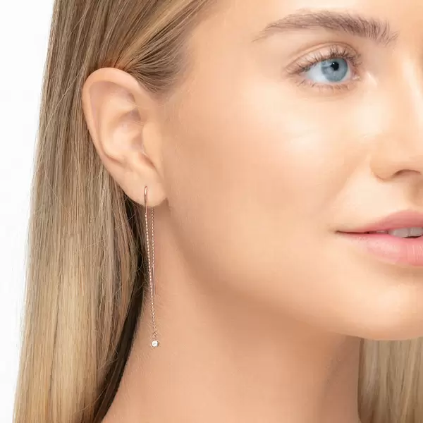 Leaf Jewelry Ohrringe "my first diamond", ball chain, 14 K Rosegold VIP-Rabatte