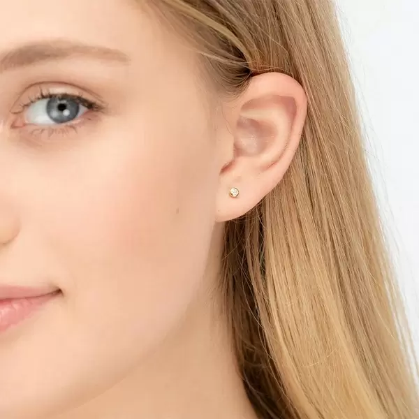 Leaf Jewelry Ohrstecker "my first diamond", 18 K Gelbgold Begrenzte Freigabe