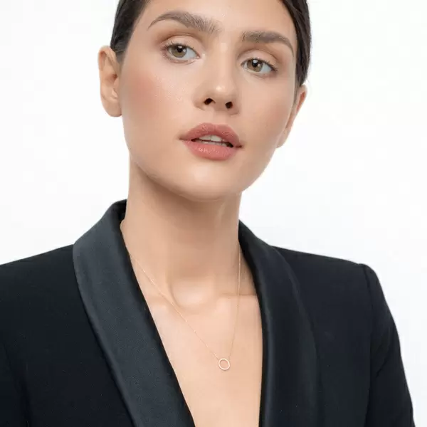 Leaf Jewelry Halskette Circle mit Diamanten, 18 K Gelbgold JETZT KAUFEN