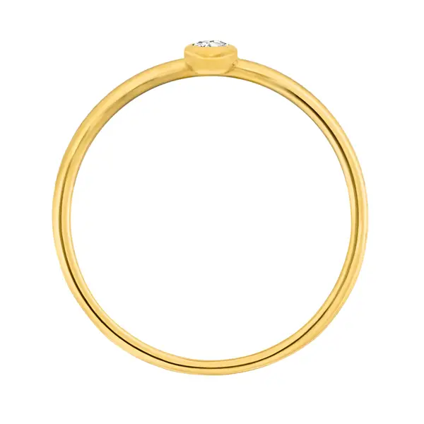 Leaf Jewelry Ring "my first diamond", 14 K Gelbgold Letzter Tag