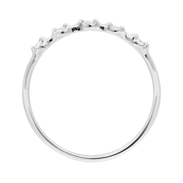 Leaf Jewelry Ring mit 5 Diamanten, 14K Weißgold Zeitbegrenzte Promotion