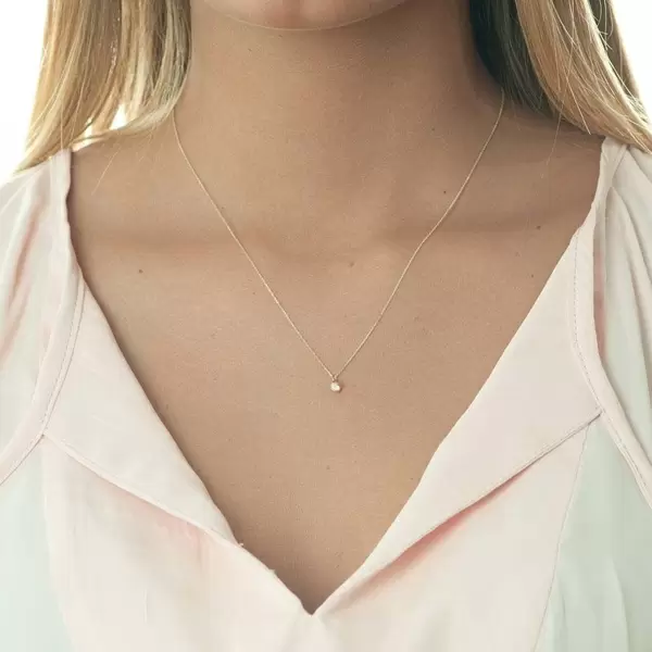 Leaf Jewelry Halskette Cabochon, Mondstein, 14 K Gelbgold Vierteljährliche Förderung