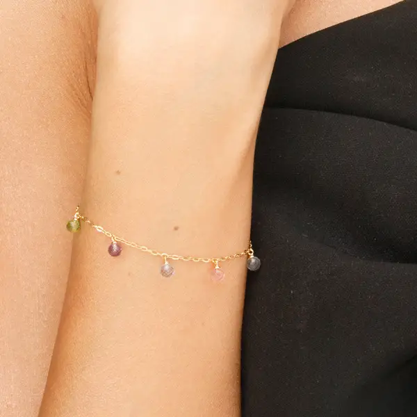 Leaf Jewelry Armkette Sweet Gems, 14K Gelbgold Super Rabatt