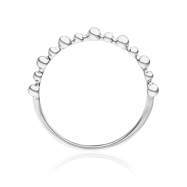 Leaf Jewelry Ring Kugel, 18 K Weißgold Auslauf