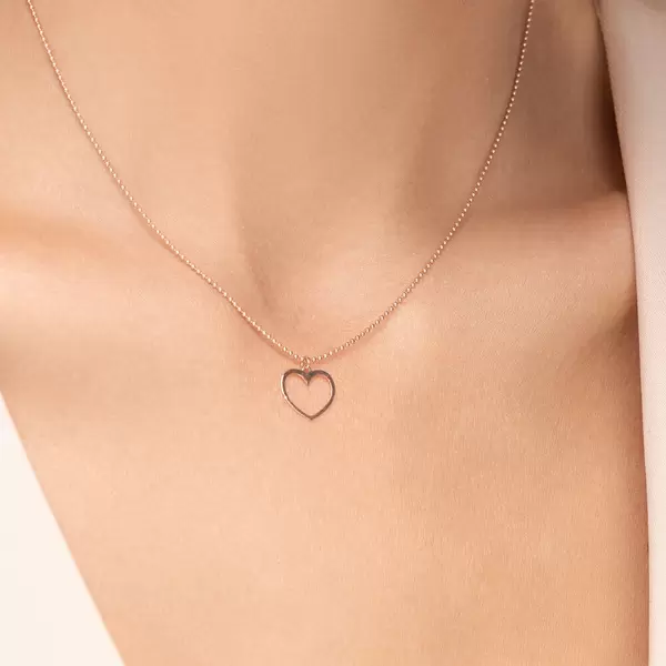 Leaf Jewelry Halskette GENTLE HEART, 14 K Rosegold Fabrikverkauf