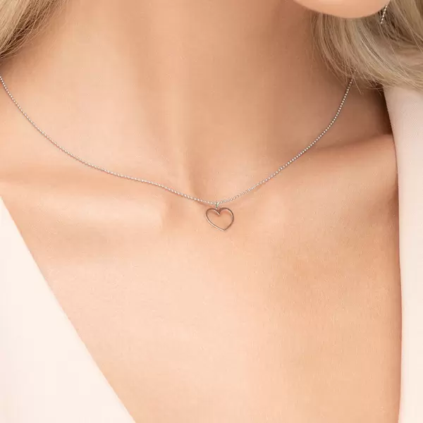 Leaf Jewelry Halskette GENTLE HEART, 14 K Weißgold Blitzverkäufe