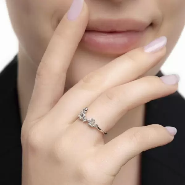 Leaf Jewelry Ring Love 18K Weissgold mit Diamanten Muttertagsangebot