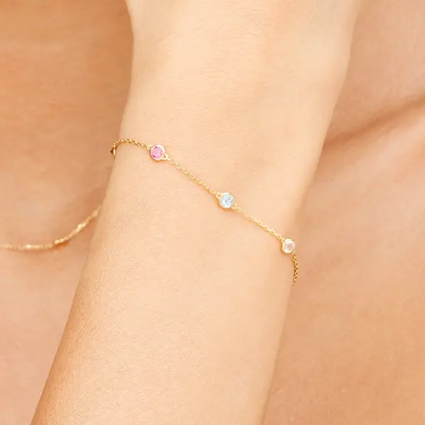 Leaf Jewelry Armkette Fine Gems, 14K Gelbgold Heißer Verkauf