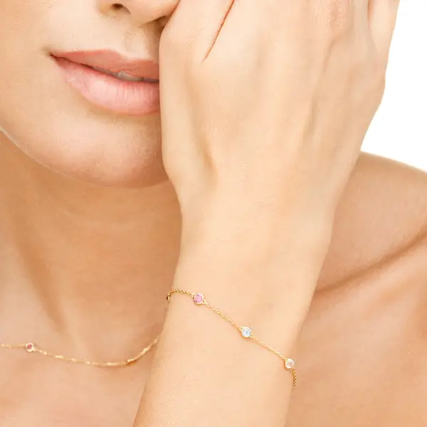 Leaf Jewelry Armkette Fine Gems, 14K Gelbgold Heißer Verkauf