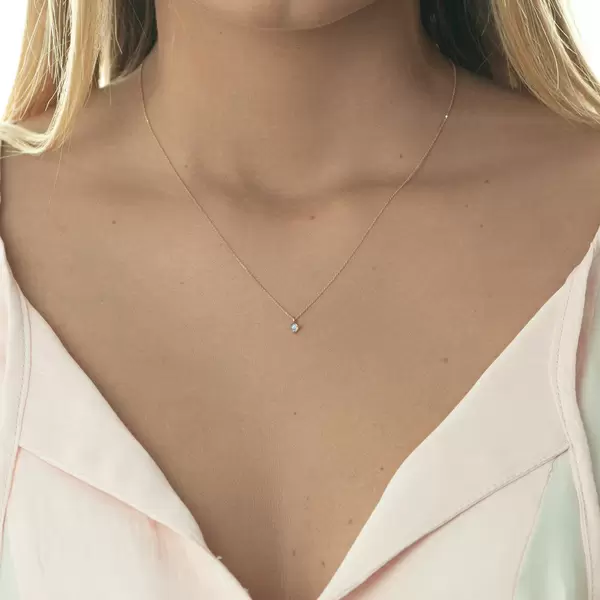 Leaf Jewelry Halskette Cabochon, Mondstein, 14 K Roségold Kostenlose Rückgabe