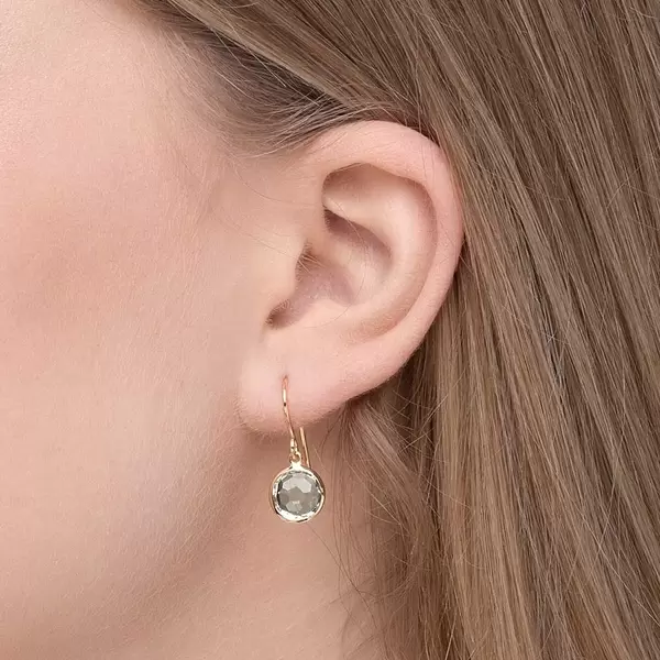 Leaf Jewelry Ohrringe Grüner Amethyst, 14 K Gelbgold Neueste Stile