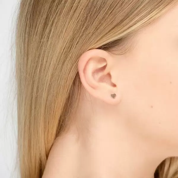 Leaf Jewelry Ohrstecker Herz, 14 K Rosegold Bis zu 65% Rabatt