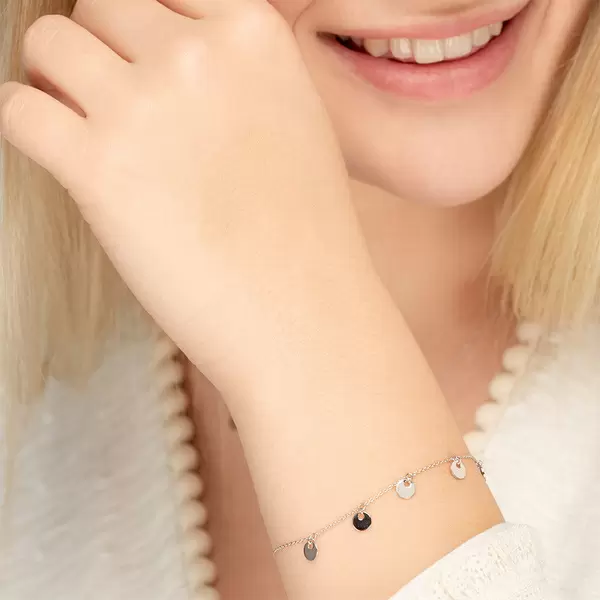 Leaf Jewelry Armkette Platelet, 14 K Weissgold Begrenzt auf 3 Tage