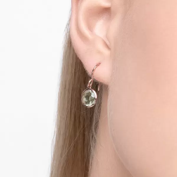 Leaf Jewelry Ohrringe Grüner Amethyst, 14 K Rosegold Black Friday Preise