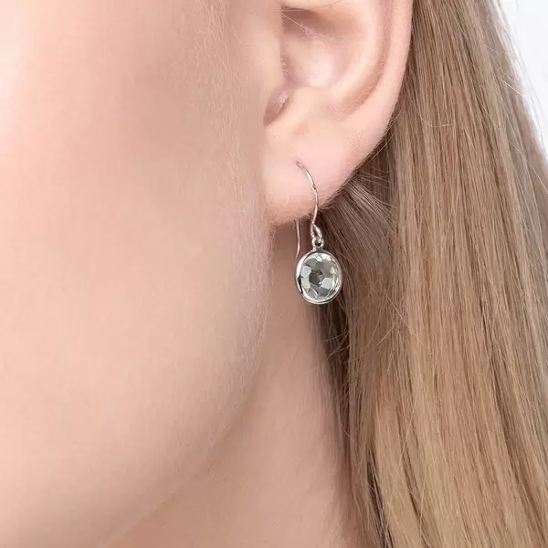 Leaf Jewelry Ohrringe Grüner Amethyst, 14 K Weißgold zollfrei