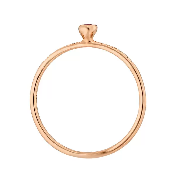 Leaf Jewelry Verlobungsring Petite, Ruby, 14 K Rosegold 2025