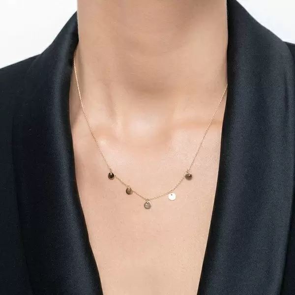 Leaf Jewelry Halskette Platelet, 14 K Gelbgold Verkauf