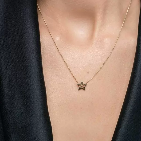 Leaf Jewelry Halskette Star, 14 K Gelbgold Schlussverkauf