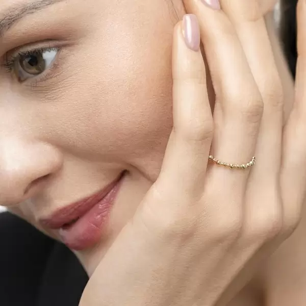 Leaf Jewelry Ring Kugel, 18 K Gelbgold Günstiger Verkauf