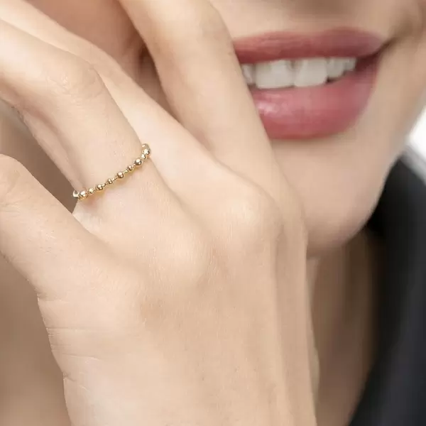 Leaf Jewelry Ring Kugel, 18 K Gelbgold Günstiger Verkauf