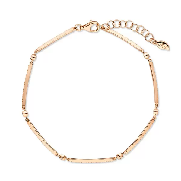 Leaf Jewelry Armband Bar, 18K Rosegold, Diamanten Rabatt