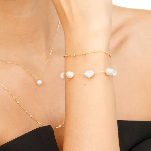 Leaf Jewelry Armkette Beads, 14K Rosegold Günstig kaufen
