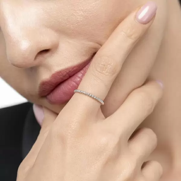 Leaf Jewelry Ring Kugel, 18 K Weissgold Online Outlet