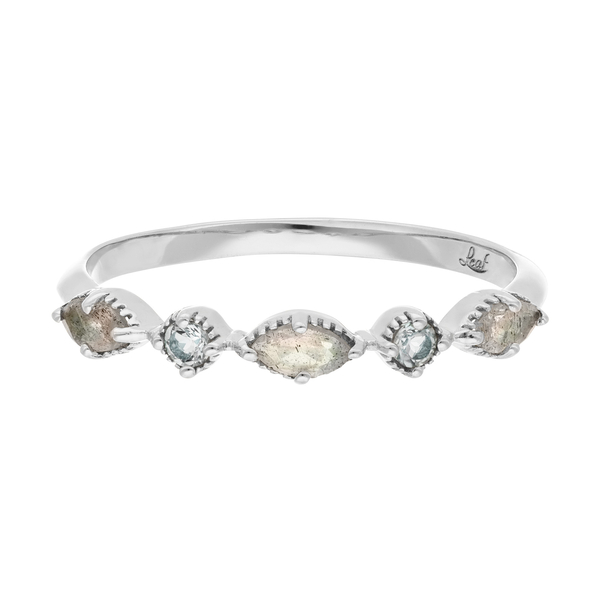 Leaf Jewelry Silber Ring, Oval Gems, Labradorit Letzte 3 Tage