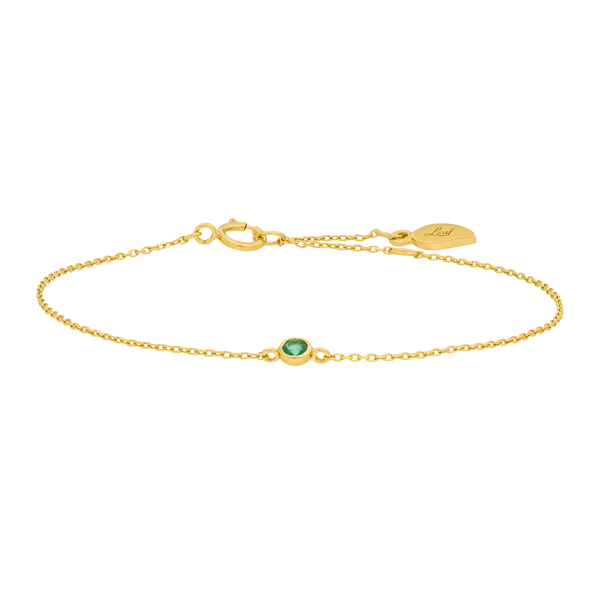 Leaf Jewelry Armkette Smaragd, 14K Gelbgold 50% Rabatt mit kostenlosem Versand