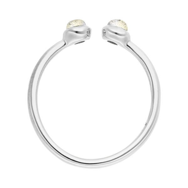 Leaf Jewelry Silber Open Ring, Labradorit Fabrikladen