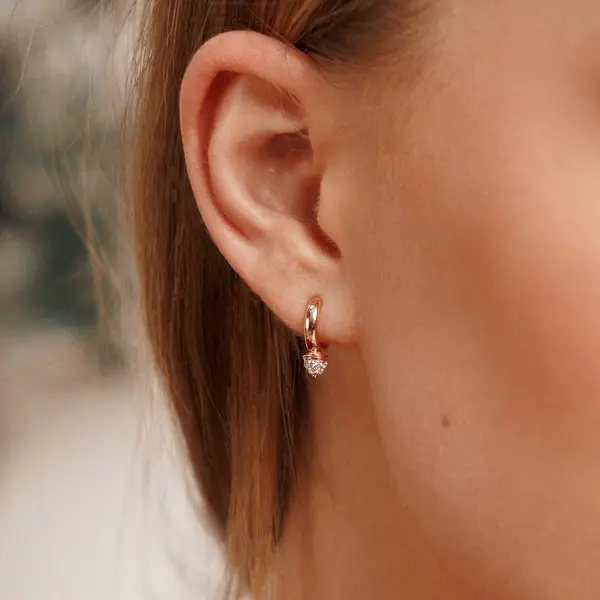 Leaf Jewelry Mini Creole Single Stud, 18 K Gelbgold vergoldet Schlussverkauf