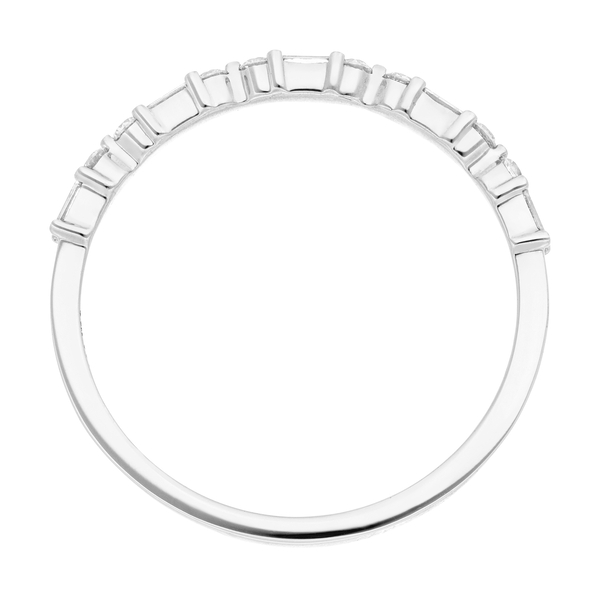 Leaf Jewelry Ring mit Baguette Diamanten, 14K Weißgold Cyber Monday