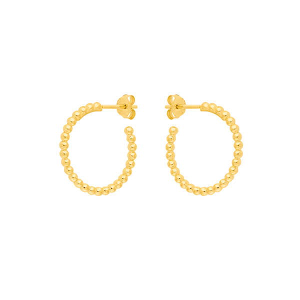 Leaf Jewelry Creole Kugelring, 20mm, 18 K Gelbgold vergoldet zollfrei