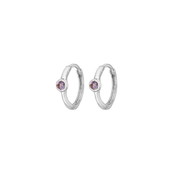 Leaf Jewelry Creole One Gem, Amethyst, 925 Sterlingsilber Online