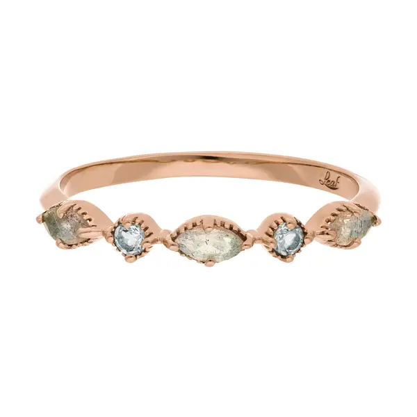Leaf Jewelry Silber Ring, Oval Gems, Rosegold Fabrik Onlineshop