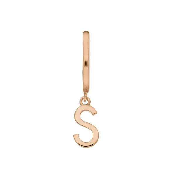 Leaf Jewelry Buchstaben Creole, 18 K Rosegold vergoldet, B Versandkostenfrei