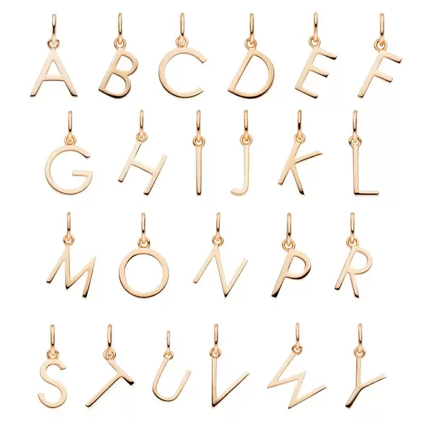 Leaf Jewelry Buchstaben Creole, 18 K Rosegold vergoldet, B Versandkostenfrei