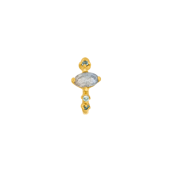 Leaf Jewelry Silber Earcuff Gorgeous Gems, Labradorit, Gelbgold Exklusivangebot