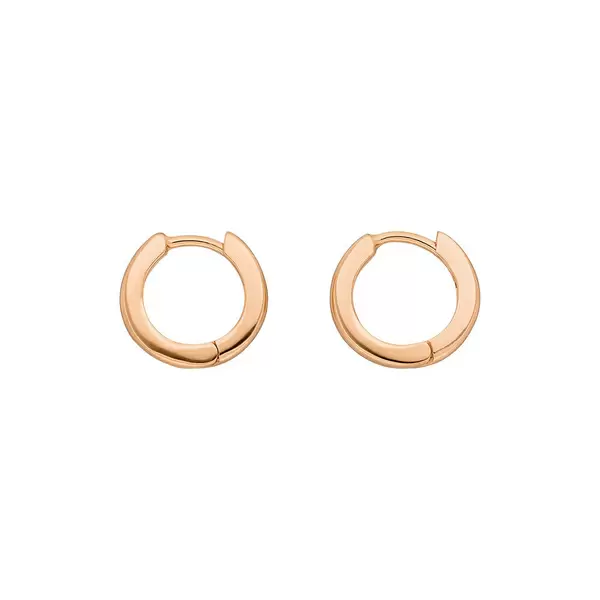 Leaf Jewelry Mini-Klappcreolen, 18 K Rosegold vergoldet Lagerräumung